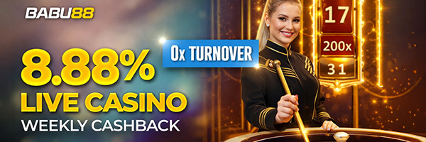 8.88% Live Casino Weekly Cashback